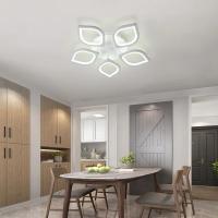 Lámpara de techo ojo de caballo acrílico Goeco blanco 5 focos 60W luz blanca 220V - details 5