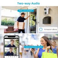 Cámara de seguridad inalámbrica Tuya Wifi de doble lente de 10 MP, PTZ, para exteriores, 4K, con pantalla dual, seguimiento automático, monitorización y videovigilancia. - details 4