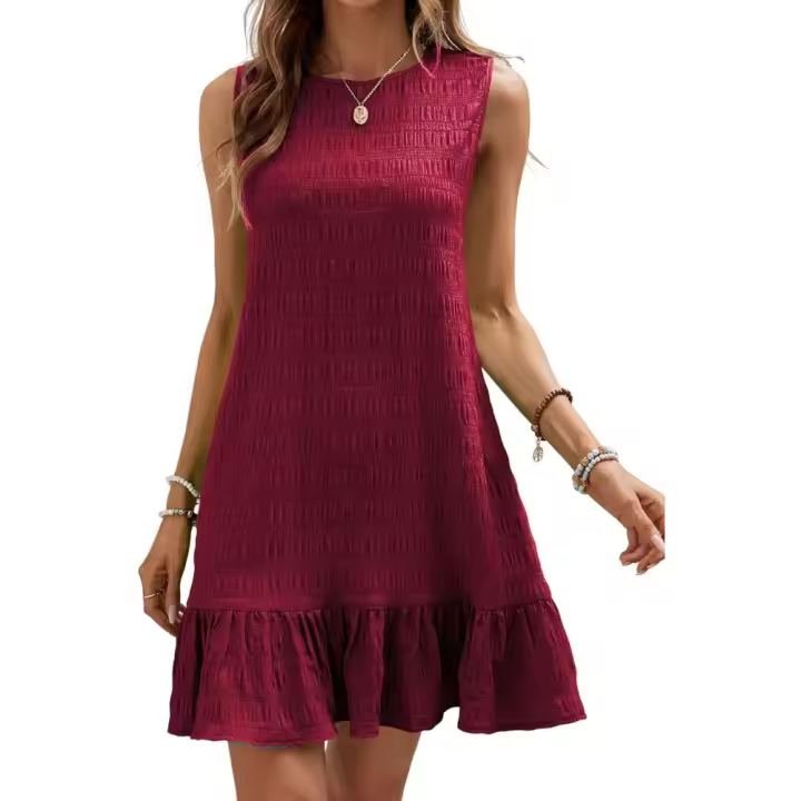 Vestido versátil sin mangas con cuello redondo Moda Primavera-Verano 2025 - 1