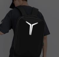 Mochila impermeable de gran capacidad con USB para hombre, bolsa de ordenador de negocios con rayas reflectantes, carcasa dura multifuncional - details 0