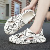 Zapatillas verano casa de los hombres antideslizante desgaste exterior moda nuevas sandalias al aire libre playa resistente al desgaste de una palabra - details 20