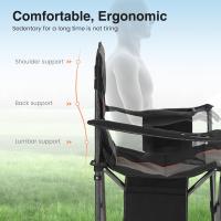 Silla de Camping Plegable de Gran Tamaño Azul Soporte de 450 Libras Silla Deportiva para Césped con Portavasos y Bolsa Térmica - details 21