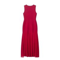 OUWU- Vestido de vacaciones sin espalda con cuello en V y manga larga de punto a rayas de arco iris para mujer, elegantes vestidos de calle de verano - details 1