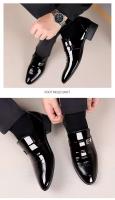 Zapatos de vestir de oficina de cuero chinos clásicos, zapatos de boda parciales para hombres - details 8