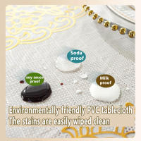 Mantel de Comedor Plegable de PVC Impermeable y Resistente al Aceite 8-10 Plazas 210cm Redondo - details 3