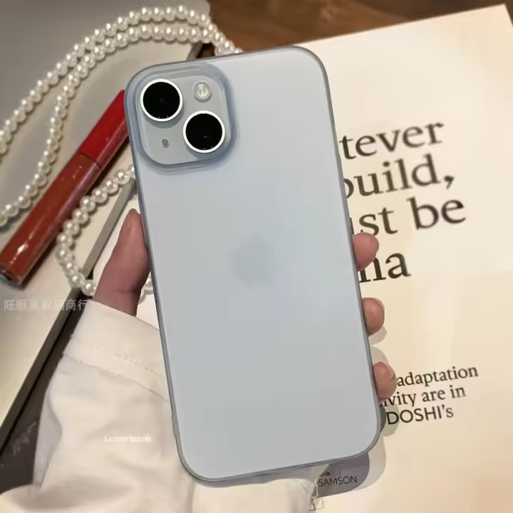 Funda de teléfono ultrafina para iPhone 16, 15, 14, 13, 12, 11 Pro Max Plus, funda trasera translúcida mate delgada - 1