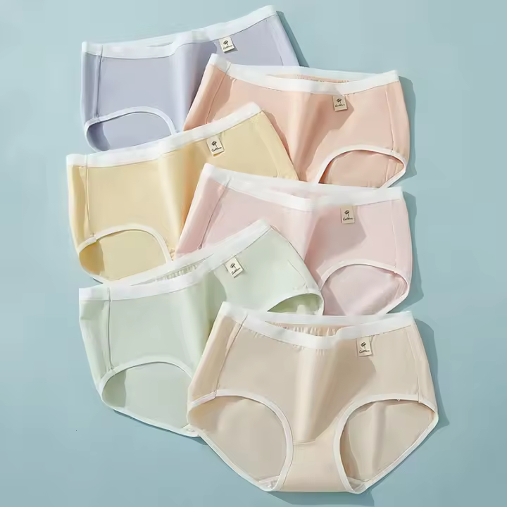 6Pcs Cotton Panties Women Breathable Underwear Seamless Girls Briefs Solid Panty Soft Underpants Sexy Low-Rise Female Lingerie - 1