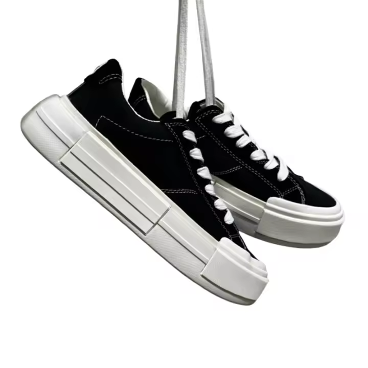 Zapatillas de lona gruesas Pantalones cortos de aumento de altura para hombres y mujeres - 1