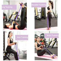 Cuerda de tensión multifunción, 6 tubos, Pedal elástico de Yoga, banda de resistencia, cuerda de tensión de látex Natural, equipo de Fitness - details 6