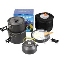 Juego de cocina para acampar al aire libre, olla antiadherente, DS500, DS508, utensilios de cocina para 3-5 personas - details 0