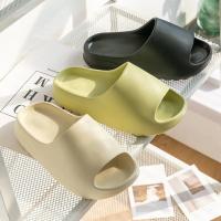 Zapatillas de nube con plataforma gruesa para mujer, suela suave de EVA, chanclas de playa de verano, zapatillas antideslizantes para el baño y el hogar - details 10
