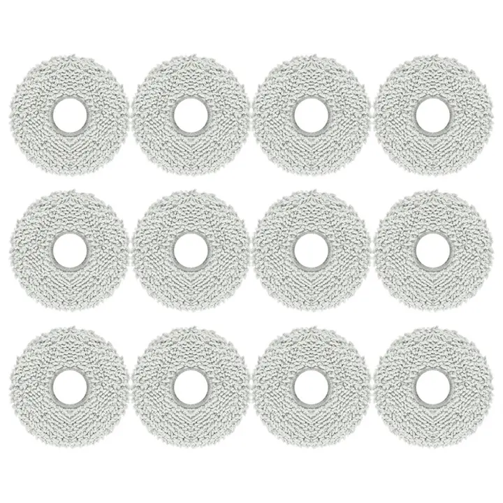 Paquete de 12 almohadillas lavables para fregar para Dreame L10S /L10/ L20 / L30/ X30/ Ecovacs Deebot X2 Omni/ T20 Omni/ T10 Omni/ X1 Omni - 1