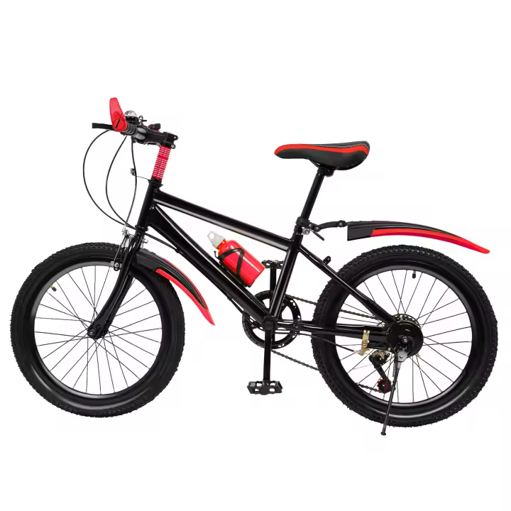 Bicicleta de Montaña de Acero de Carbono Ajustable a la Altura Estilo Urbano con Frenos de Caliper, Botella de Agua, Compas Material de Acero al Carbono Deportes y Exteriores - 1