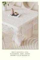 Mantel suave Ence ligero de lujo, cubierta de mesa de comedor de plástico impermeable blanco PVC, palo y rectangular no permanente - details 18