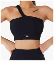 Alo yoga chaleco sujetador de un hombro cojín antichoque entrenamiento de fitness lencería para mujeres deporte honda - details 9
