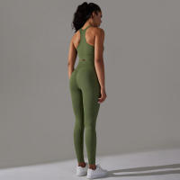 Conjunto de Yoga sin costuras para mujer, ropa deportiva para gimnasio, sujetador de entrenamiento, mallas para correr de cintura alta, para Fiess - details 16