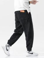 Pantalones de chándal holgados de pana para hombre, pantalones bombachos holgados deportivos de lana con tecnología informal de Color sólido para otoño e invierno, pantalones largos para hombre - details 4