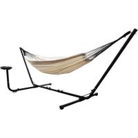 Hamaca Doble para Dos Personas Estructura Estable Soporte para Bebidas Uso Interior y Exterior - details 0
