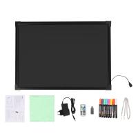 Tablero de dibujo con luz LED para escribir mensajes, cartel publicitario borrable de neón con 8 bolígrafos de 60x80cm/24x32 pulgadas para decoración, vallas publicitarias, pizarras - details 10
