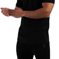Camiseta de manga corta con cuello en V para hombre, prenda deportiva de algodón, ajustada, transpirable, para correr al aire libre - details 3