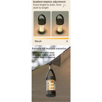 Al aire libre bluetooth audio camping luz inalámbrica luz ambiental pequeña portátil de mano tienda de campaña de larga duración luz LED - details 7