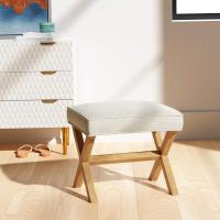 Moderno banco tapizado y acolchado con botón, para dormitorio, entrada, madera maciza, azul marino, 112 cm - details 18