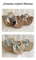Bolso de paja de estilo francés, bolso tejido, bolso de playa de verano, bolso versátil de celebridad de Internet para mujer, bolso de vacaciones en la playa de estilo forestal - details 8