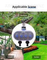 Temporizador de agua actualizado de dos salidas y cuatro esferas con orificio para sensor de lluvia Sistema de riego de jardín con función de retardo para jardín, patio - details 8