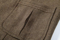 Chaleco de Tweed Grueso de Moda Retro para Hombres Chaleco de Fiesta de Ocio Casual Británico con Múltiples Bolsillos - details 25