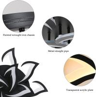 Plafón LED de Techo Negro 84W Con 14 Cabezales GOECO, Acrílico, 3000-6500K Ajustable Con Control Remoto, 100*100*12 CM - details 2
