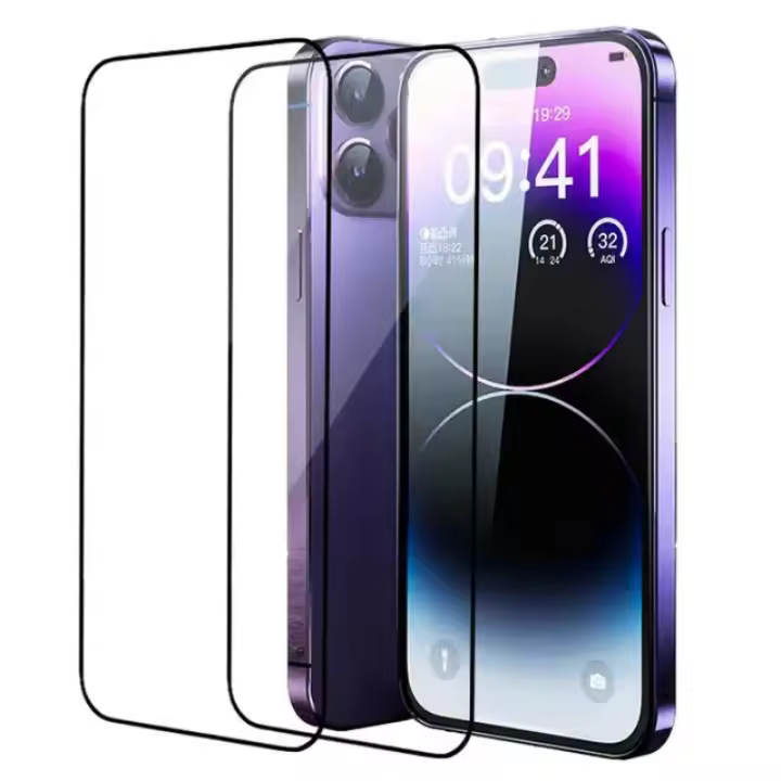 Protector de pantalla de vidrio templado antiexplosión para iPhone, película protectora para Apple iPhone 14 Plus 13 12 11Pro Max mini, X XR XS Max, 2 uds. - 1