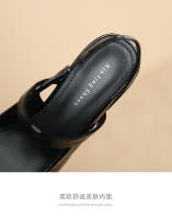 Zapatos de tacón cuadrado con tiras y charol con punta cuadrada - details 5