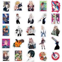 Pegatinas de motosierra de Anime para hombre, 50 piezas, Denji Makima Aki Hayakawa Power Pochita, calcomanía estética para teléfono y motocicleta, regalo clásico - details 4