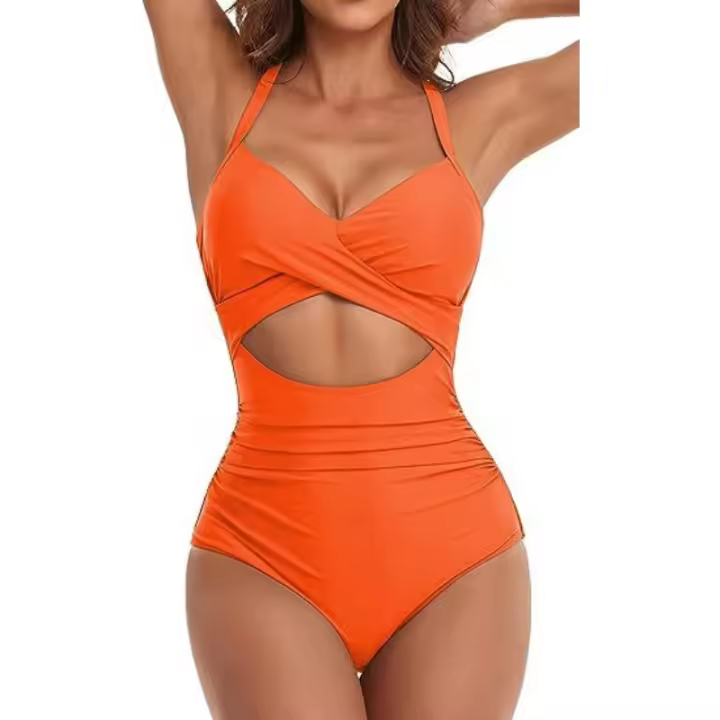 Traje de baño de una pieza de alto sentido bikini de cintura alta sexy femenino - 1