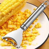 Stainless Steel Corn Peeler Serrated Corn Stripper Peelers Cob Shaver Planer Thresher Cutter Kitchen Fruit Vegetable Gadget Tool - details 1