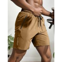 Piezas Para Hombres Shorts Deportivos Fitness Natación Con Bolsillos Cremallera Secado Rápido Transpirables Con Cordón Ajustable Para Deportes Al Aire Libre Entrenamiento Verano Vacaciones En La Playa - details 3