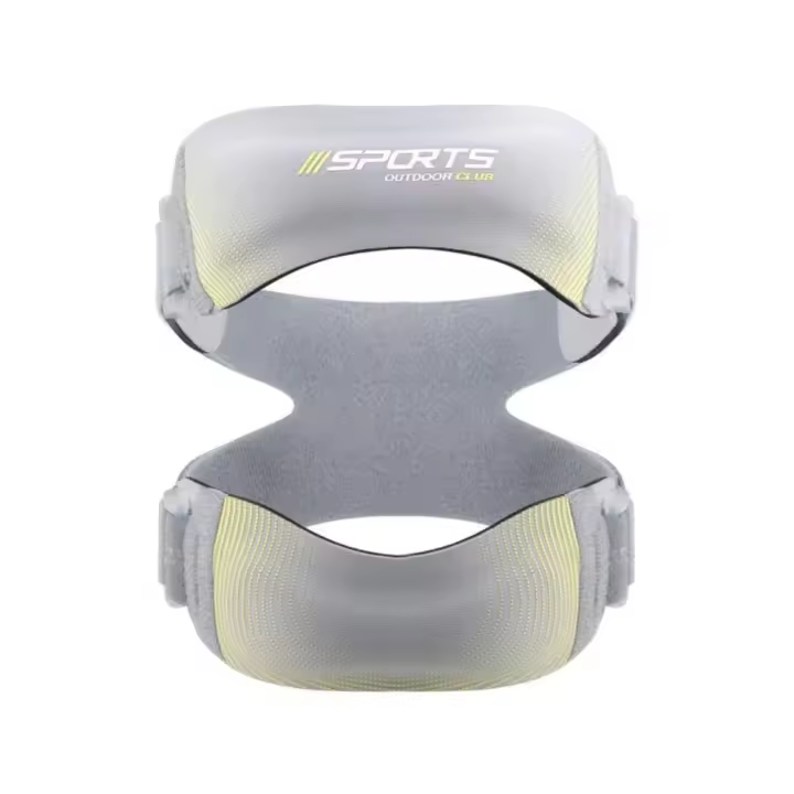 Rodillera de rótula ajustable, almohadillas de silicona dobles, correa de soporte de tendón presurizado, funda envolvente cómoda profesional para rodilla - 1