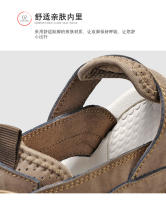 Sandalias de Cuero de Vaca Casuales Tamaño Grande Zapatos de Playa para Hombres en Verano - details 7