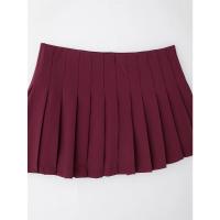 Falda corta plisada vintage casual con cremallera - details 3