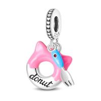 Encantos de Pulsera DIY 2023 Nuevo Series Rosa Donut Bead 925 Plata Esterlina 100% Para Pulsera Original de 3mm Joyería Hecha a Mano - details 0