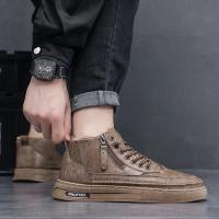 Zapatos de algodón cálidos de invierno para hombre, botas de nieve antideslizantes cómodas de felpa Retro a la moda clásica, zapatos informales para deportes al aire libre, 2025 - details 5