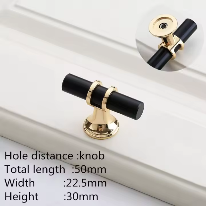Con tornillos, tiradores dorados para mejorar el hogar, tiradores de armario de cocina, tiradores de puertas, herrajes para muebles, perillas de cajón - 1
