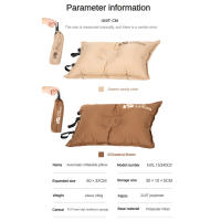 Amortiguada inflable automática para acampar al Aire Libre, almohada portáril para Viajes y Ocio, almohada Cómodo PARA LA Faja, almohada para la siesta - details 3