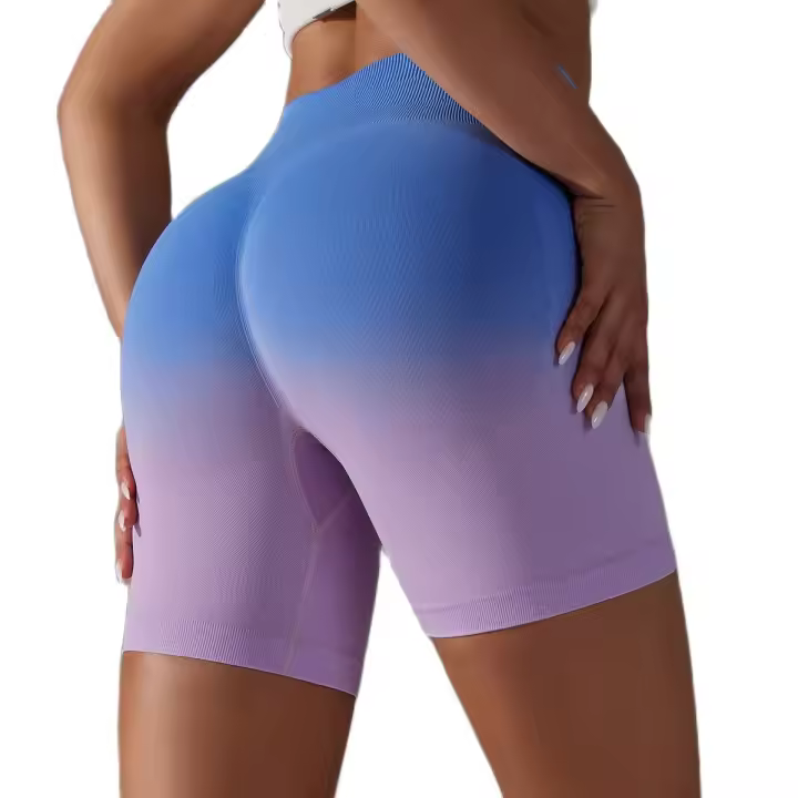 Nessaj-pantalones cortos de yoga sin costuras, shorts deportivos ajustados de cintura alta, elásticos, levantamiento de glúteos, para gimnasio, correr y entrenamiento - 1