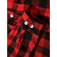 Camisas para hombre de un solo pecho clásico a cuadros inteligente Casual camisa de franela de manga larga pecho dos bolsillos diseño primavera otoño hombres Tops - details 2