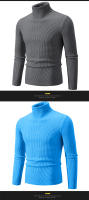 Suéter informal para hombre y mujer, jersey básico elástico de cuello alto, ajustado, cómodo, de punto, para primavera y otoño - details 17