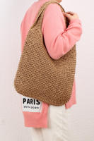 Bolso de playa de un solo hombro de la serie Grass Forest, tejido a mano, informal, de gran capacidad - details 10