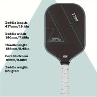 Raqueta de Pickleball de Fibra de Carbono Superficie de Fricción Rugosa T700 Ligera y Duradera con Excelente Rebote Ideal para Entrenamiento Profesional - details 5