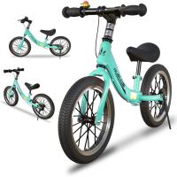 Bicicleta Sin Pedales con Freno de 2-6 años, Bici Equilibrio de 14 Pulgadas con Caballete y Timbre, Altura de Sillín Regulable, hasta 40kg, Juguetes para Niña y Niños - details 19