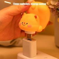 Luz de oso 7 colores que cambian USB luz de noche de bebé Control de voz Animal niños lámpara de noche regulable lámpara de noche de cabecera lindo oso - details 1